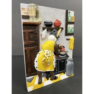 Annie Lee 2004 Hot Water Corn Bread 3D Wall Plaque African American Art Decor